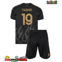 Camisa de Futebol Juventus Khephren Thuram #19 Equipamento Alternativo Infantil 2026-27 Manga Curta (+ Calças curtas)